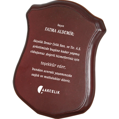 BK-76 Ahşap Plaket